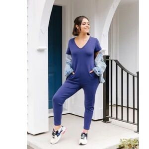 Smash and Tess -The Cozy Sunday Romper - Brilliant Blue